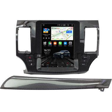 Mitsubishi Lancer 10 2007-2017 (карбон) Canbox M-Line (Tesla style) 9.7 дюймов 2/32 5620-1312-192 на Android 10 (4G-SIM, DSP, QLed)