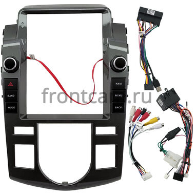 Рамка RM-1312-204 под магнитолу Tesla style 9.7 дюймов для Kia Cerato 2 Седан, Cerato 2 Купе, Forte 2008-2013 (Тип 2, авто с климат-контролем)