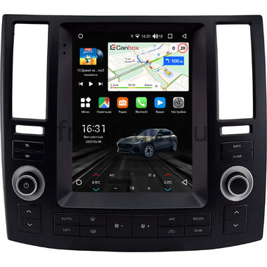 Infiniti FX35 (S50), FX45 (S50) 2006-2009 (черная) Canbox (Tesla style) 9.7 дюймов 2/32 GT096-1312-289 на Android 10 (QLed, DSP, CarPlay)