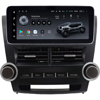 Toyota Highlander 2 (U40) 2007-2013 12.3 дюйма Teyes LUX ONE (Round Corner) 6/128 RM-0855 на Android 10 (4G-SIM, 6/128, DSP, QLed) Mercedes Style